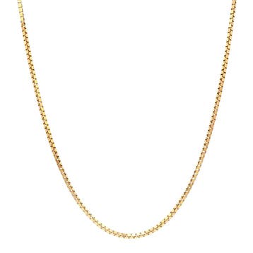 Gouden lengtecollier venetiaan 44 cm 14 karaat, Sieraden, Tassen en Uiterlijk, Kettingen, Verzenden, Zo goed als nieuw, Goud