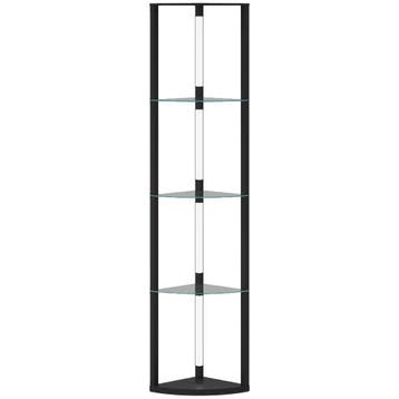 LED Staande Lamp Met Glazen Plank Staande Lamp Met 3 Helderh, Verzenden, Nieuw