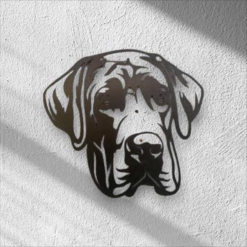 Wanddecoratie Duitse Dog | 32.5 cm 30.5 cm, Verzenden, Nieuw