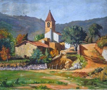 École postimpressionniste catalane (c.1940) - Le clocher