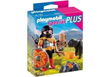 Playmobil Special Plus Barbaar met Hond en Kampvuur - 4769 (, Verzenden, Nieuw
