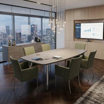 Alvito grote bootvormige vergadertafel NIEUW - 79x260x120 cm, Ophalen of Verzenden, Nieuw in verpakking