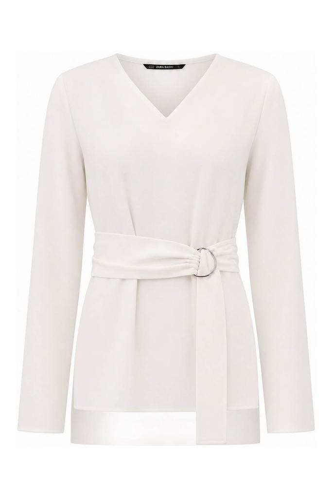 Zara T-shirt in maat XS Wit, Kleding | Dames, T-shirts, Wit, Zo goed als nieuw, Verzenden
