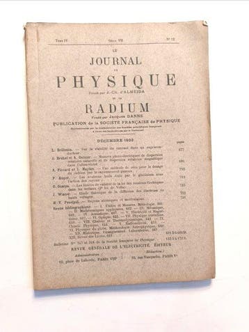Journal de Physique et le Radium - Lot with 11 issues (1931,