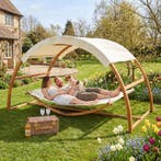 Hangmat Locarno voor 2 personen 328x160x171,5cm - teak, Verzenden, Nieuw