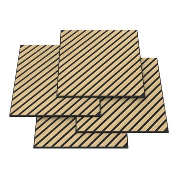Akoestisch wandpaneel Vang 8 stuks 2,88 m² diagonaal eikenkl, Verzenden, Nieuw