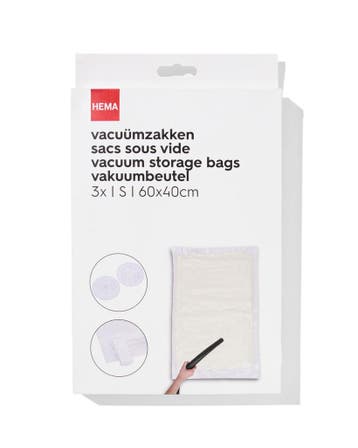 HEMA Vacuümzakken 60x40cm - 3 stuks, Verzenden, Nieuw
