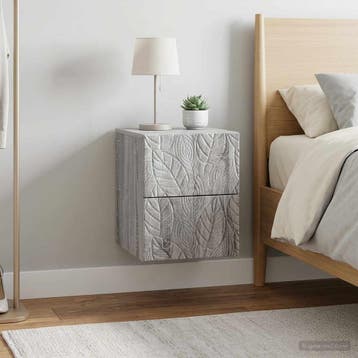 vidaXL Wandbeugel Bedkast 2 st Grijs Sonoma 34,5 x 33 x 40, Minder dan 45 cm, Verzenden, Nieuw, Minder dan 55 cm