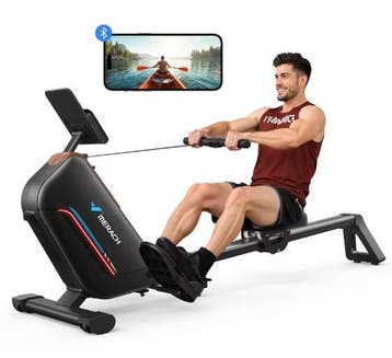 Elektromagnetische Roeimachine –16 Niveaus en Verlengde Rail, Sport en Fitness, Fitnessapparatuur, Verzenden, Nieuw