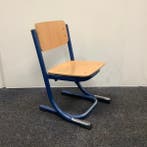 complete set 15 stuks schoolstoelen Presikhaaf (roze stip),, Ophalen of Verzenden, Gebruikt, Hout, Vijf, Zes of meer stoelen