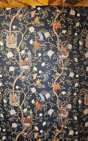 Weefstof Toile de Jouy Albero delle meraviglie -200x280cm-