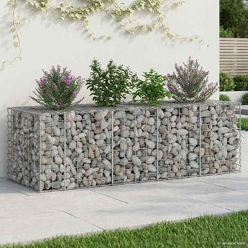 vidaXL Gabion Verhoogd Bed 180 x 60 x 55 cm Gegalvaniseerd, Tuin en Terras, Schuttingen, Verzenden, Nieuw, IJzer
