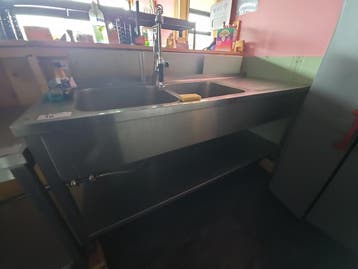 RVS dubbele spoelbak NN NN, Nieuw