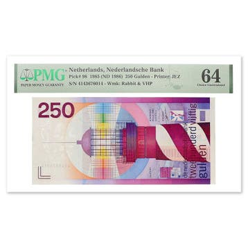 250 Gulden Vuurtoren 1985 PMG 64, Verzenden
