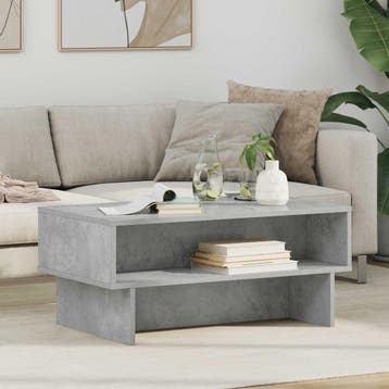 vidaXL Salontafel Beton Grijs 80 x 46 x 35 cm Bewerkt hout, Huis en Inrichting, Tafels | Salontafels, Verzenden, Nieuw, Overige houtsoorten