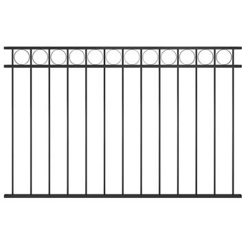 vidaXL Schuttingpaneel ASSEN staal 163x100 cm zwart, Verzenden, Nieuw, IJzer, 1 tot 2 meter