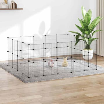 vidaXL Huisdierenkooi met deur 36 panelen 175x140x70 cm, Verzenden, Nieuw