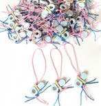 Houten gelukspoppetje Speentje roze of blauw, Verzenden, Nieuw, Versiering, Geboorte of Huwelijk