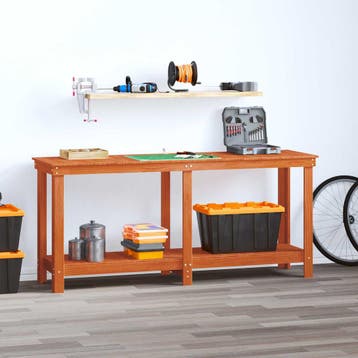 vidaXL Werkbank Waskleur Bruin 180 x 50 x 80 cm Massief, Verzenden, Nieuw