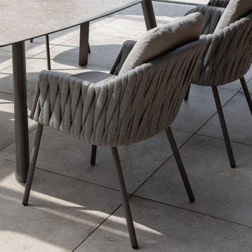 Sarah Cannes dining tuinset 120xH75 cm rond 5 delig, Ophalen of Verzenden, Nieuw