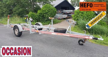 HEKU geremde boottrailer - voor 750 kg. totaalgewicht/ 6 mtr, Watersport en Boten, Boottrailers, Ophalen, Minder dan 1500 kg, Gebruikt