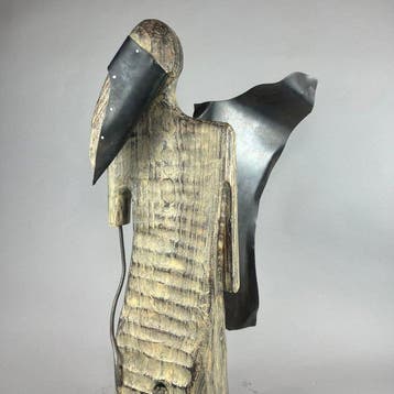 Karol Dusza (XX-XXI) - The bird - 68 cm wooden sculpture