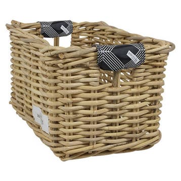 Wicked Rieten Fietsmand XL Black Diamonds grey, Verzenden, Nieuw