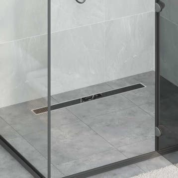 vidaXL Doucheafvoer Glasdeksel met 360° Sifon Zwart 80 cm, Verzenden, Nieuw