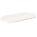 vidaXL Tafelblad ovaal 110x55x2,5 cm massief grenenhout wit, Huis en Inrichting, Tafels | Eettafels, Verzenden, Nieuw