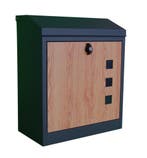 Pakketbrievenbus Houtlook 52cm | Scherpe Prijs, Staal, Staande brievenbus, Nieuw, Ophalen of Verzenden