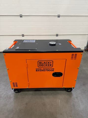 Black en Decker generator aggregaat kVA 7,9 Diesel ATS ACTIE, Nieuw, 5 tot 10 kVA, Dieselolie, Geluidgedempt