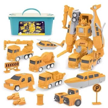 Magnetische Robot Constructieset met Bouwvoertuigen, Kinderen en Baby's, Verzenden, Nieuw