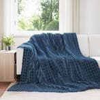 vidaXL Kleden 6 pcs Marineblauw 270 x 240 cm Fleece, Verzenden, Nieuw