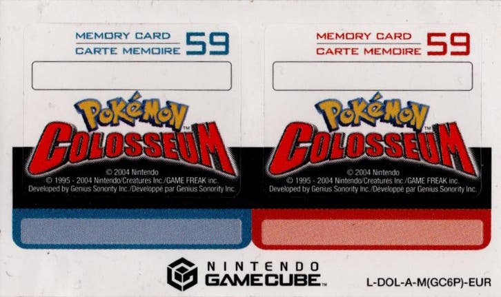 Nintendo Gamecube Pokemon Colosseum Memory Card Sticker Vel, Spelcomputers en Games, Spelcomputers | Nintendo Consoles | Accessoires