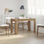 vidaXL Eettafel 120x60x76 cm bewerkt hout artisanaal, Verzenden, Nieuw