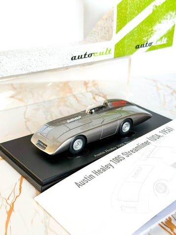 1:43 - Modelauto - AutoCult Austin Healey 100S Streamliner, Nieuw
