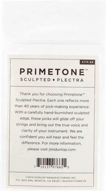 Jim Dunlop 511-088 Primetone plectrum 0.88 mm 3-pack, Verzamelen, Ophalen of Verzenden, Nieuw