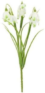 Sneeuwklokje Snowdrop Pick Wit Kunstbloem 30 cm per stuk, Ophalen of Verzenden, Nieuw