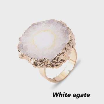 Unieke Geode Ring van Natuursteen - Verstelbaar & Kleurrijk, Verzenden, Nieuw