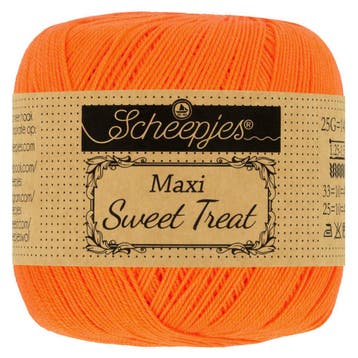 Scheepjes Maxi Sweet Treat - 281 Tangerine, Ophalen of Verzenden, Nieuw, Breien of Haken, Wol of Garen