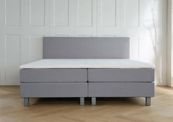 ACTIE! Boxspring Turijn 160 200 Grijs, Verzenden, 200 cm, 160 cm, Nieuw