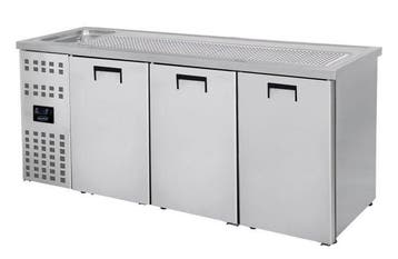 Combisteel 3 deurs RVS bierfust koeler met spoelbak links, Verzenden, Nieuw in verpakking