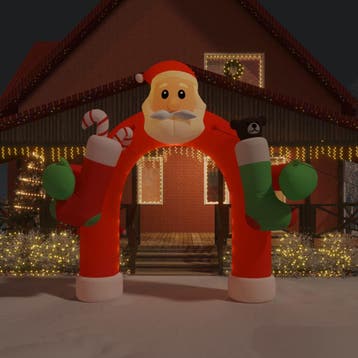 vidaXL Kerstboog opblaasbaar met LEDs 320 cm, Diversen, Kerst, Verzenden, Nieuw