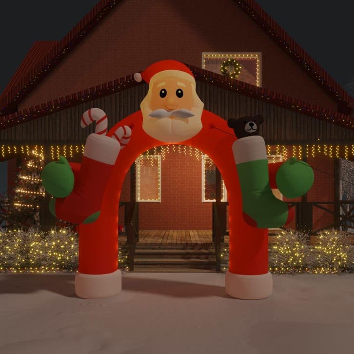 vidaXL Kerstboog opblaasbaar met LEDs 320 cm, Diversen, Kerst, Nieuw, Verzenden
