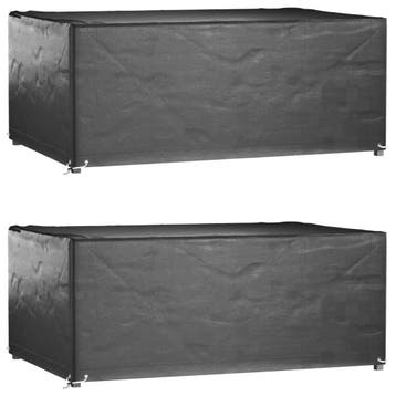 vidaXL Tuinmeubelhoezen 2 st 8 oogjes rechthoekig 180x122x75, Tuin en Terras, Tuinmeubel-accessoires, Verzenden, Nieuw