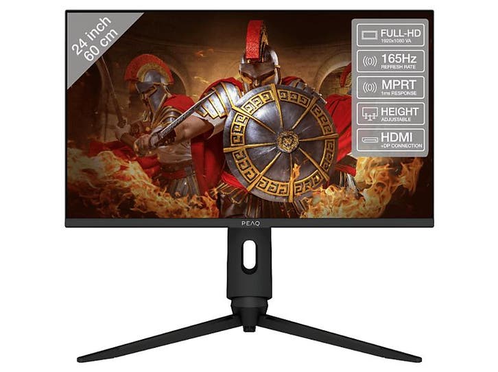 Peaq - Full HD  Monitor - 24 inch, Computers en Software, Monitoren, VA, In hoogte verstelbaar, Full HD, Nieuw, Verzenden