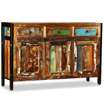 vidaXL Dressoir 120x35x76 cm massief gerecycled hout, 100 tot 150 cm, Verzenden, Nieuw, 25 tot 50 cm