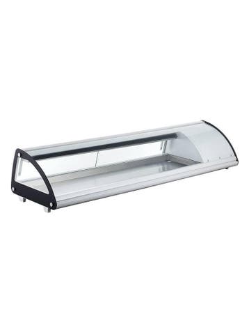 Vitrine - 1/3 GN - Gebogen Ruit - 103 Liter - RVS - 230V - H, Verzenden, Nieuw in verpakking