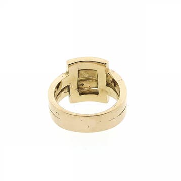 Roségouden ring met diamantengesp;  0,40 ct., 18 tot 19, Gebruikt, Ophalen of Verzenden, Met edelsteen