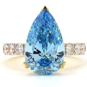 Zonder minimumprijs - Ring - 18 karaat Geel goud - 6.00ct., Nieuw